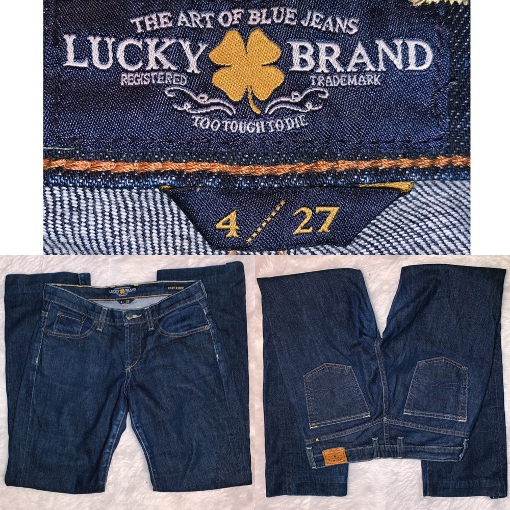 Lucky Brand Easy Rider Dark Blue Jeans Size 4/27
